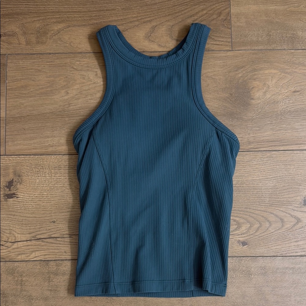 Ribbed Teal Tank Top
